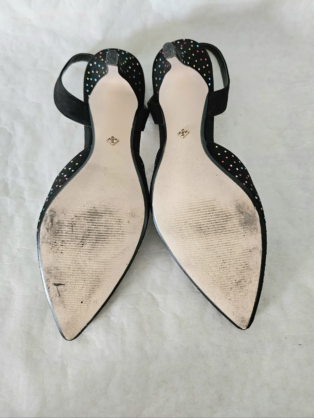 Nanette Lepore Sling Back Multi-color Gem Heels
